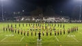 Marching band halftime show performance Royalty Free Stock Photo