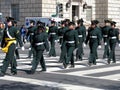 Marching Military Women Dressed in Green