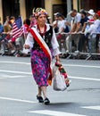 Marching the polaski day parade