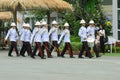 The marching squad of royal guardsmen. Bangkok