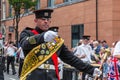 marching in the 12th July parade in Belfast, Northern Ireland Royalty Free Stock Photo