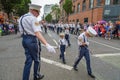 Boys Marching in the 12th July parade in Belfast, Northern Ireland Royalty Free Stock Photo