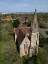 Marchwood church aerial vertical UK