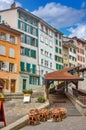 The Marche stairs in Lausanne, Switzerland Royalty Free Stock Photo