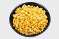 Marco black bowl of sweet corn Royalty Free Stock Photo