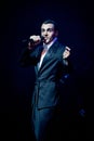 Marco Mengoni during the concert Royalty Free Stock Photo