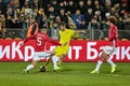 Marcos Rojo, Game moments in match 1 8 finals of the Europa League between FC Rostov and Manchester United , 09 March