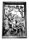 Marcus Aurelius and German Captives vintage illustration
