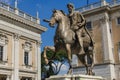 Marcus Aurelius statue on Piazza del Campidoglio in Rome, Italy Royalty Free Stock Photo
