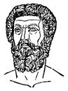 Marcus Aurelius, vintage illustration