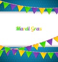 Mardi Gras background with flags Royalty Free Stock Photo