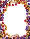 Mardi gras bead border Royalty Free Stock Photo