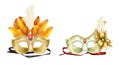 Mardi Gras carnival face mask realistic vector Royalty Free Stock Photo