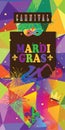 Mardi Gras carnival 2023 Festival Invitation Poster Banner Sign Template contemporary art