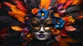 Mardi gras carnival festive mask