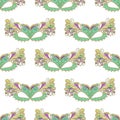 Mardi Gras carnival mask pattern Royalty Free Stock Photo