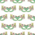 Mardi Gras carnival mask pattern Royalty Free Stock Photo