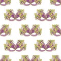 Mardi Gras carnival mask pattern Royalty Free Stock Photo