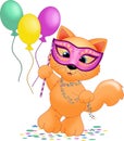 Mardi Gras Cat Royalty Free Stock Photo