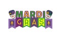 Mardi Gras celebration headline Royalty Free Stock Photo