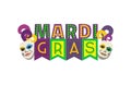 Mardi Gras celebration headline Royalty Free Stock Photo
