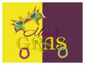 Mardi gras and colored background Royalty Free Stock Photo