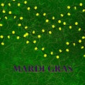 Mardi Gras colorful background with garland