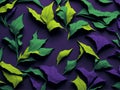 Mardi gras colors background wallpaper in yellow,violet,green colors. Ai Generated