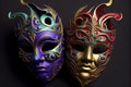 Mardi Gras comedy tragedy masks Royalty Free Stock Photo