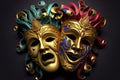 Mardi Gras comedy tragedy masks Royalty Free Stock Photo