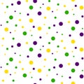 Mardi gras confetti festival seamless pattern.