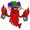 Mardi Gras Crawfish Royalty Free Stock Photo