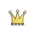 Mardi gras, crown color gradient vector icon Royalty Free Stock Photo