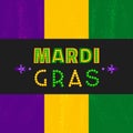 Mardi Gras design element, colorful signboard Royalty Free Stock Photo