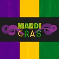 Mardi Gras design element, colorful signboard Royalty Free Stock Photo