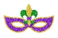 Mardi Gras glitter mask