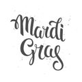 Mardi gras hand drawn logo