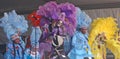 Mardi Gras Indians Performing at Jazzfest Royalty Free Stock Photo