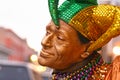 Mardi gras jester clown in New Orleans Royalty Free Stock Photo