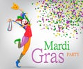 Mardi Gras jester in a mask Royalty Free Stock Photo