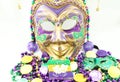 Mardi Gras Mask and Beads