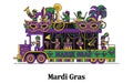 Mardi Gras Parade Float with Musicians Royalty Free Stock Photo