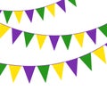 Mardi Gras party bunting