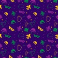 Mardi Gras Pattern Royalty Free Stock Photo