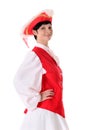 Mardi Gras, portrait of a young attractive woman in uniform of the Carnival Guard Royalty Free Stock Photo
