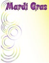 Mardi Gras Poster Template with Purple, Gold, and Green Swirls