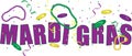 Mardi Gras text Royalty Free Stock Photo