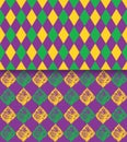 Mardi Gras vector carnival rhombic pattern. Fat or Shrove Tuesday poster, invitation, greeting card etc.