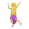 Mardi Gras woman. Vector. Royalty Free Stock Photo