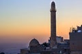 Mardin landscape beautiful sunset With minarets is best touristic destination of Mardin. High resolution landscape view of old Mar